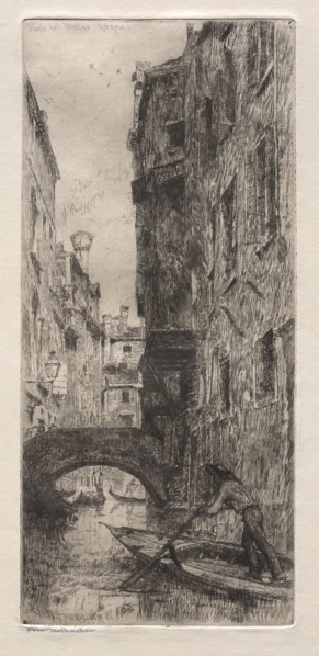 Etchings of Venice: Ponte del Pistor, Venice, 1880. Otto H. Bacher (American, 1856-1909). Etching