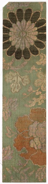 Textile Fragment, 1800s. Japan, 19th century. Silk, metallic thread; average: 25.1 x 6.4 cm (9 7/8