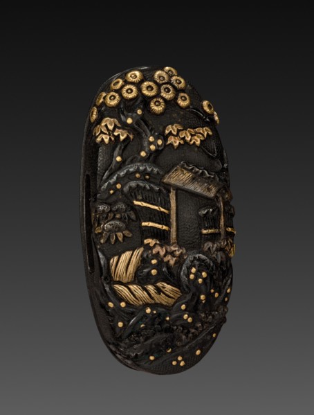Kashira, 1700-1850. Japan, Tokugawa period. Shakudo; average: 3.9 x 1.8 cm (1 9/16 x 11/16 in.).