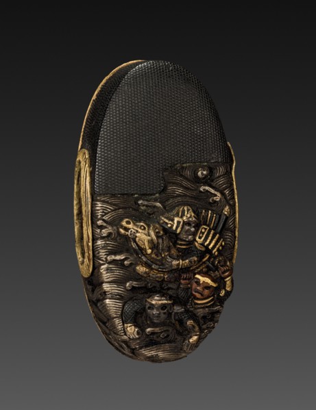 Kashira, 1700-1850. Japan, Tokugawa period. Shakudo; average: 3.5 x 2 cm (1 3/8 x 13/16 in.).