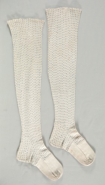 Pair of Stockings, 1790. America, New York, late 18th century. Knitting; overall: 79 x 22 cm (31