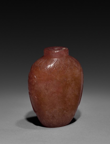 Snuff Bottle, 1644-1912. China, Qing dynasty (1644-1911). Glass; overall: 7.7 cm (3 1/16 in.).
