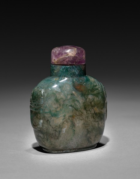Snuff Bottle, 1644-1912. China, Qing dynasty (1644-1911). Glass; overall: 8.6 cm (3 3/8 in.).