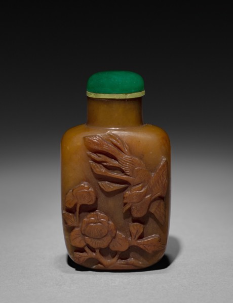 Snuff Bottle, 1644-1912. China, Qing dynasty (1644-1911). Glass; overall: 7 cm (2 3/4 in.).