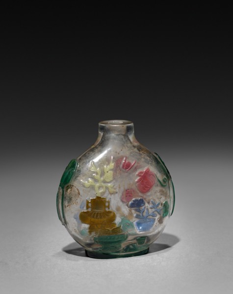 Snuff Bottle, 1644-1912. China, Qing dynasty (1644-1911). Glass; overall: 5.8 cm (2 5/16 in.).