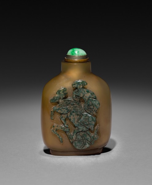 Snuff Bottle, 1644-1912. China, Qing dynasty (1644-1911). Glass; overall: 5.8 cm (2 5/16 in.).