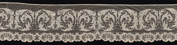 Border with Renaissance Motif, early 19th century. Italy, early 19th century. Needle lace,