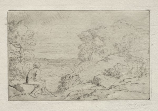 The Rocks. Alphonse Legros (French, 1837-1911). Etching