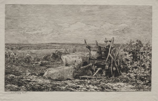 Published  L'Album of la Société des Aquafortistes in May, 1865.: The Grape Harvest, 1865. Charles