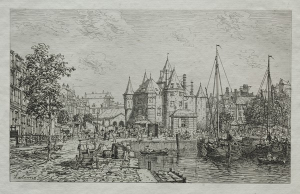 Le Haag à Amsterdam. Maxime Lalanne (French, 1827-1886). Etching