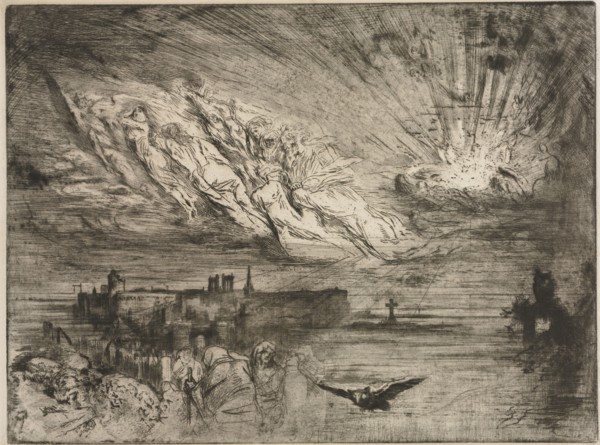 The Spirits from the Cities of the Dead, 1885. Félix Hilaire Buhot (French, 1847-1898). Etching,