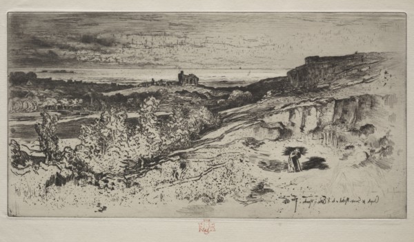 The Chapel Saint-Michel at L'Estre, 1881. Félix Hilaire Buhot (French, 1847-1898). Etching,