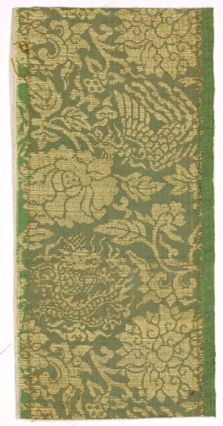 Textile Fragment, 1800s. Japan, 19th century. Silk, metallic thread; average: 24.1 x 21.3 cm (9 1/2