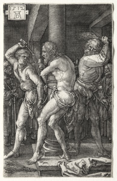 The Flagellation, 1512. Albrecht Dürer (German, 1471-1528). Engraving