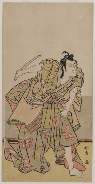 Ichikawa Monnosuke II as Soga no Goro, c. late 1770s. Katsukawa Shunsho (Japanese, 1726-1792).