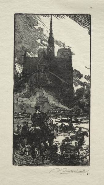 L'Abreuvoir au Point St. Louis. Auguste Louis Lepère (French, 1849-1918). Wood engraving