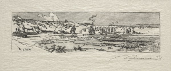 Etang d'Issy les Moulineaux. Auguste Louis Lepère (French, 1849-1918). Wood engraving