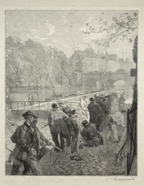 L'Ecluse de la Monnaie. Auguste Louis Lepère (French, 1849-1918). Wood engraving