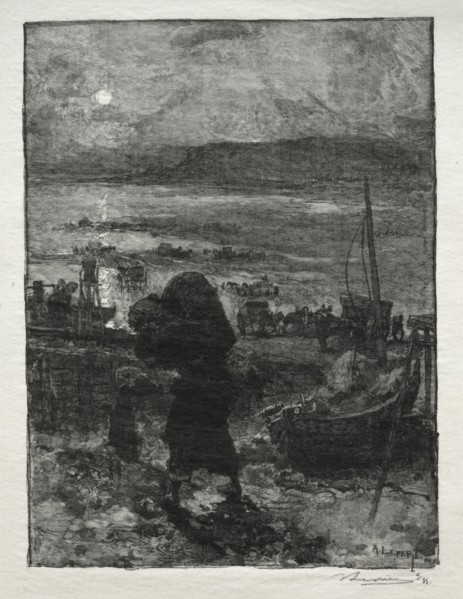 La Récolte du Sable. Auguste Louis Lepère (French, 1849-1918). Wood engraving