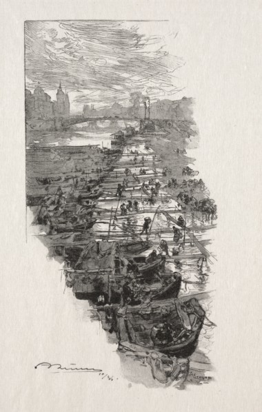 Le Marché aux Pommes. Auguste Louis Lepère (French, 1849-1918). Wood engraving