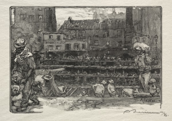 Les Déchargeurs de Plâtre. Auguste Louis Lepère (French, 1849-1918). Wood engraving