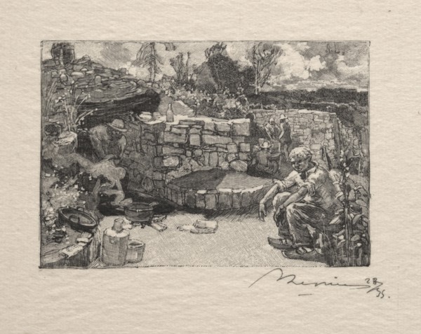 Une loge de carrier. Auguste Louis Lepère (French, 1849-1918). Wood engraving