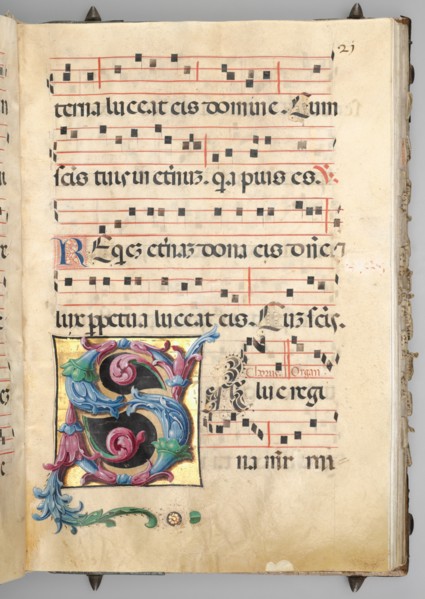 Gradual, c. 1520. Circle of Girolamo dai Libri (Italian, 1474-1555). Ink, tempera, and gold on