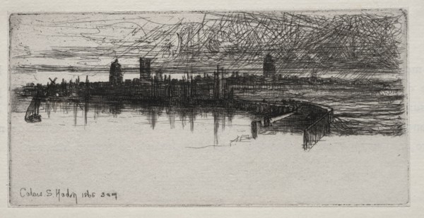 Little Calais Pier, 1865, 3 A.M., 1865. Francis Seymour Haden (British, 1818-1910). Etching