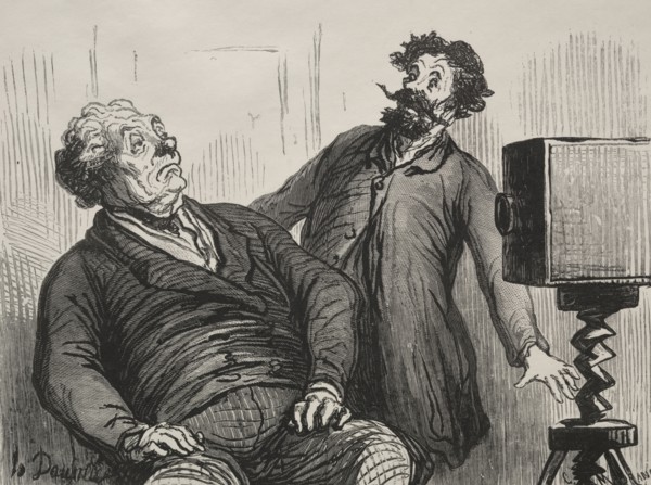 Photographe et photographiés. Honoré Daumier (French, 1808-1879). Wood engraving