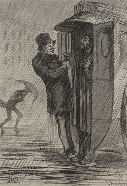 The Omnibus:  Full. Honoré Daumier (French, 1808-1879). Wood engraving