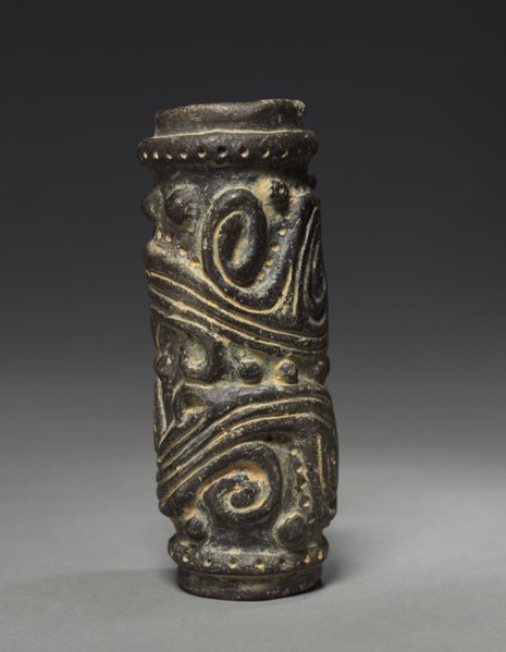 Roller Stamp, before 1921. Colombia, 19th-20th century. Black ware; diameter: 14 cm (5 1/2 in.);