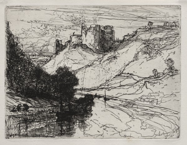 Kilgaren Castle, 1864. Francis Seymour Haden (British, 1818-1910). Etching