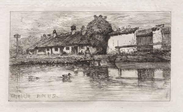 Lustheim, 1879. Otto H. Bacher (American, 1856-1909). Etching