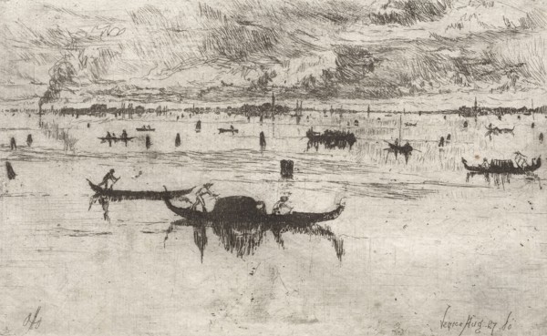 Looking toward the Salute, Venice, 1880. Otto H. Bacher (American, 1856-1909). Etching
