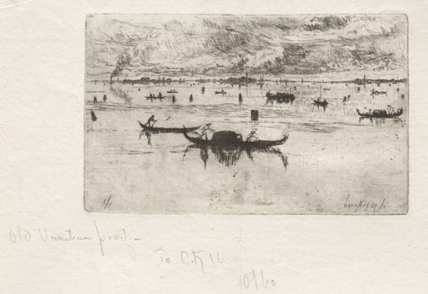 Looking toward the Salute, Venice, 1880. Otto H. Bacher (American, 1856-1909). Etching