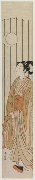 Young Man Playing Football, late 1760s. Suzuki Harunobu (Japanese, 1724-1770). Color woodblock