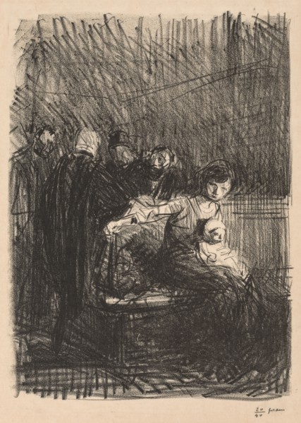 Court Recess. Jean Louis Forain (French, 1852-1931). Lithograph
