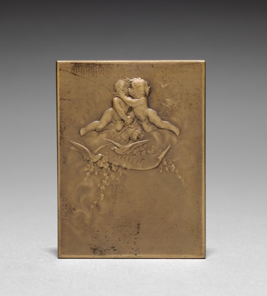 Medallion (reverse). Jules Dupré (French, 1811-1889). Bronze; overall: 6.4 x 4.8 cm (2 1/2 x 1 7/8