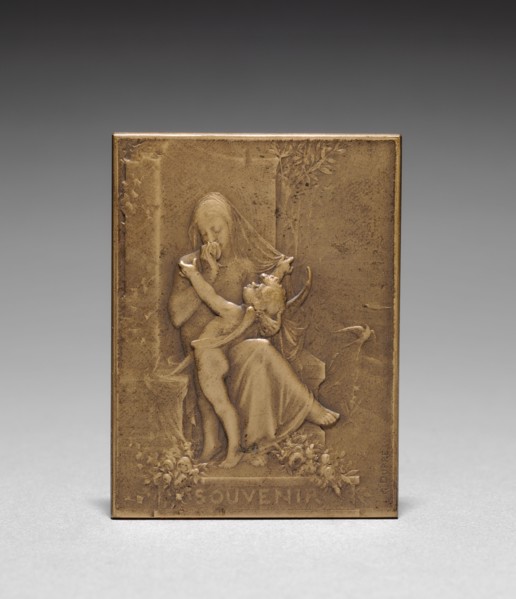 Medallion. Jules Dupré (French, 1811-1889). Bronze; overall: 6.4 x 4.8 cm (2 1/2 x 1 7/8 in.).