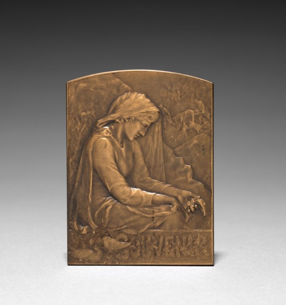 Medallion (obverse). Marie Alexandre Lucien Coudray (French, 1864-1932). Bronze; overall: 6.7 x 5.1