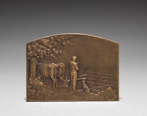 Medallion (obverse). Jules Dupré (French, 1811-1889). Bronze; overall: 5.1 x 7 cm (2 x 2 3/4 in.).