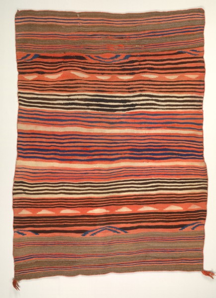 Banded Wearing Blanket (diyugi), c. 1880-1890. America, Native North American, Southwest, Navajo or
