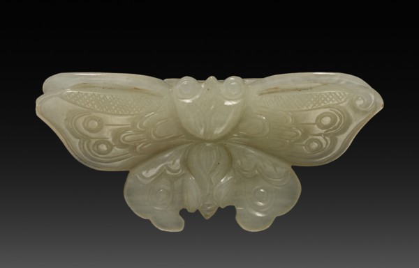 Butterfly Pendant, 1735-1795. China, Qing dynasty (1644-1911), Qianlong reign (1735-1795). Jade;