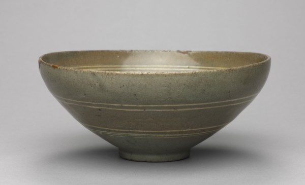 Bowl with Willow and Reed Design, 1300s. Korea, Goryeo period (918-1392). Pottery; diameter: 19.1
