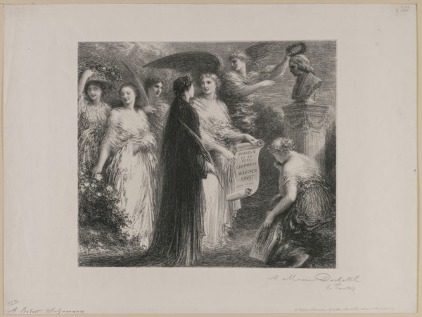 To Robert Schumann, 1894. Henri Fantin-Latour (French, 1836-1904). Lithograph