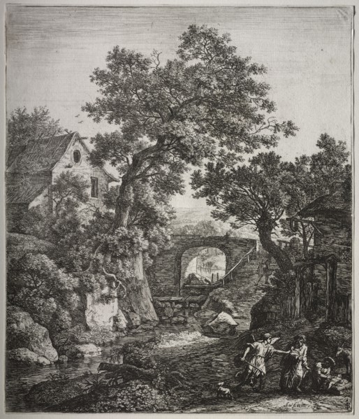 Zipporah circumcising Her Son. Anthonie Waterloo (Dutch, 1609/10-1690). Etching