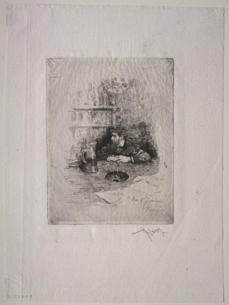 Portrait de Zamaçois. Mariano Fortuny y Carbó (Spanish, 1838-1874). Etching