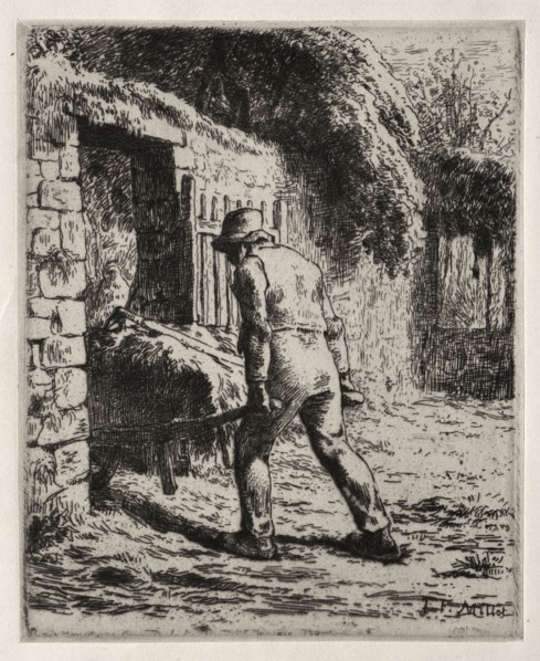 Peasant Returning from the Manure Heap, 1855-1856. Jean-François Millet (French, 1814-1875).