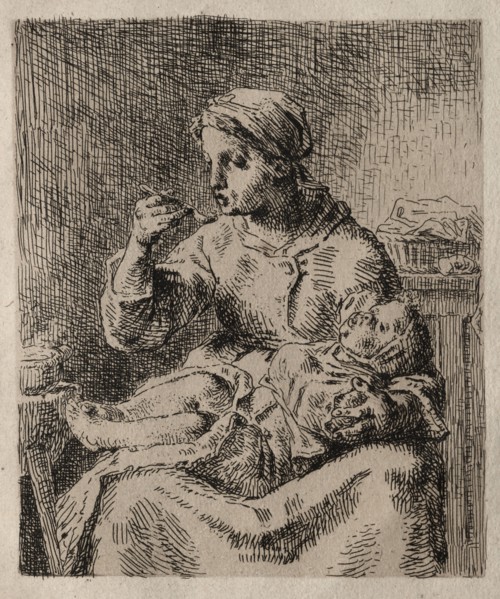 La Bouillée. Jean-François Millet (French, 1814-1875). Etching