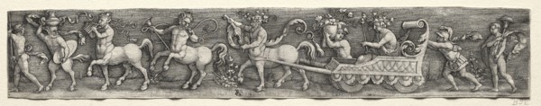 Triumph of Bacchus, c. 1539. Georg Pencz (German, c. 1500-1550). Engraving